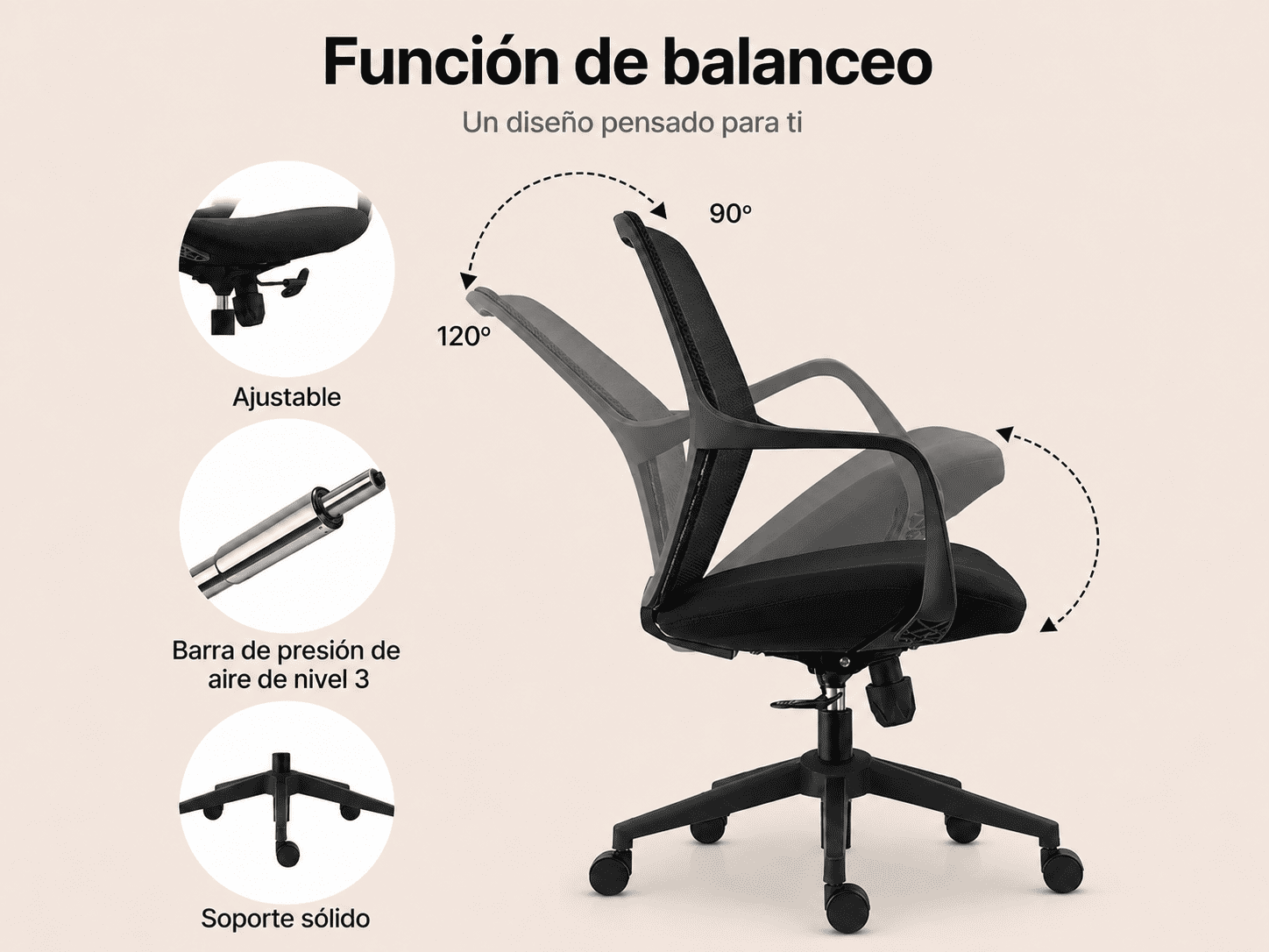 Silla de Oficina Ergonómica ErgoLife® GEN 3 (Negra)