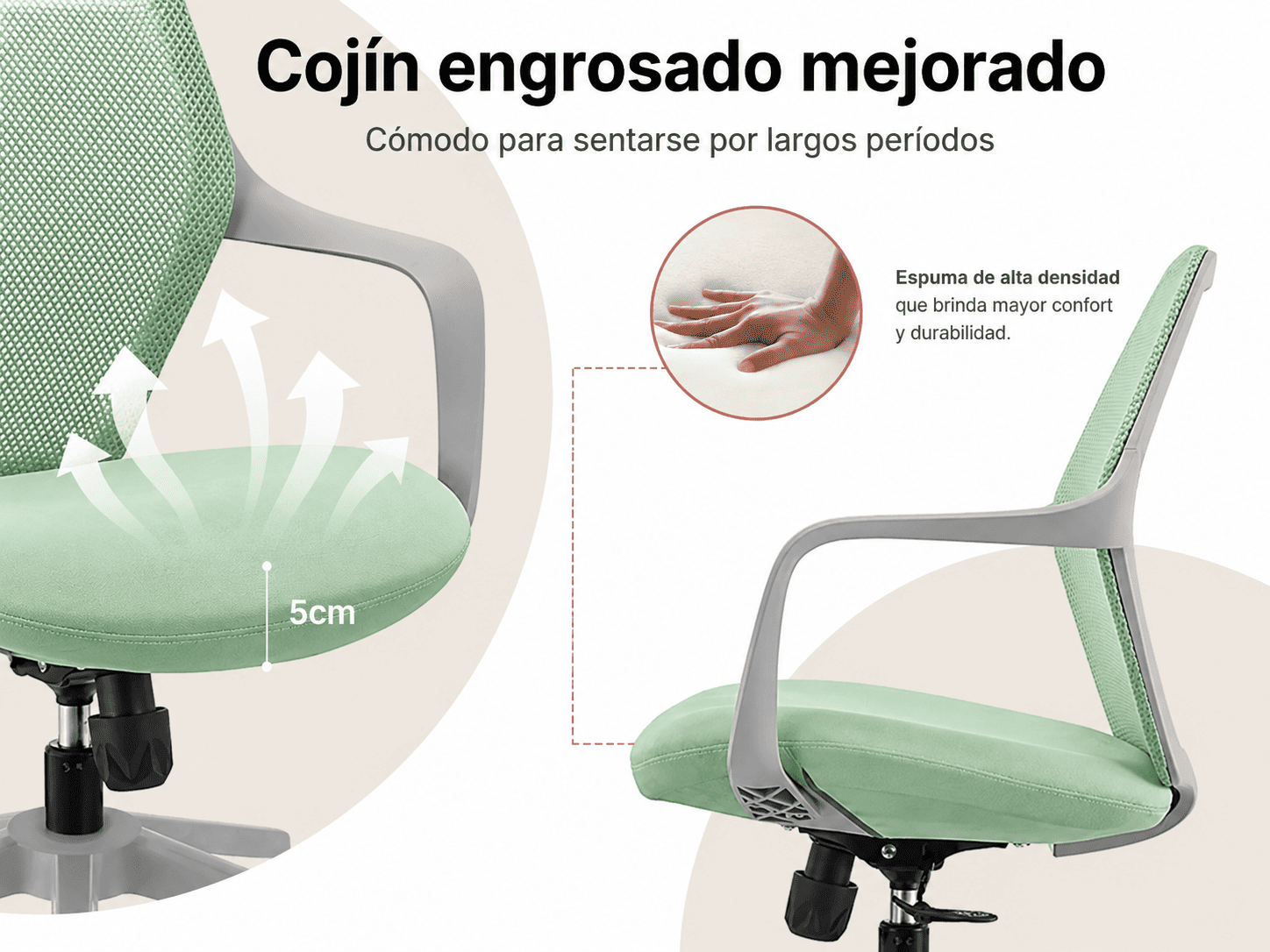 Silla de Oficina Ergonómica ErgoLife® GEN 3 (Verde)