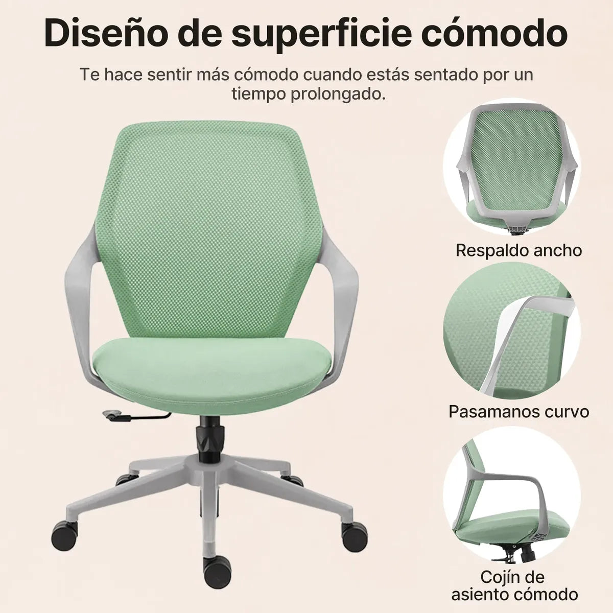Apoyabrazos de la silla ergonómica ErgoLife que proporcionan mayor confort y soporte para los brazos.