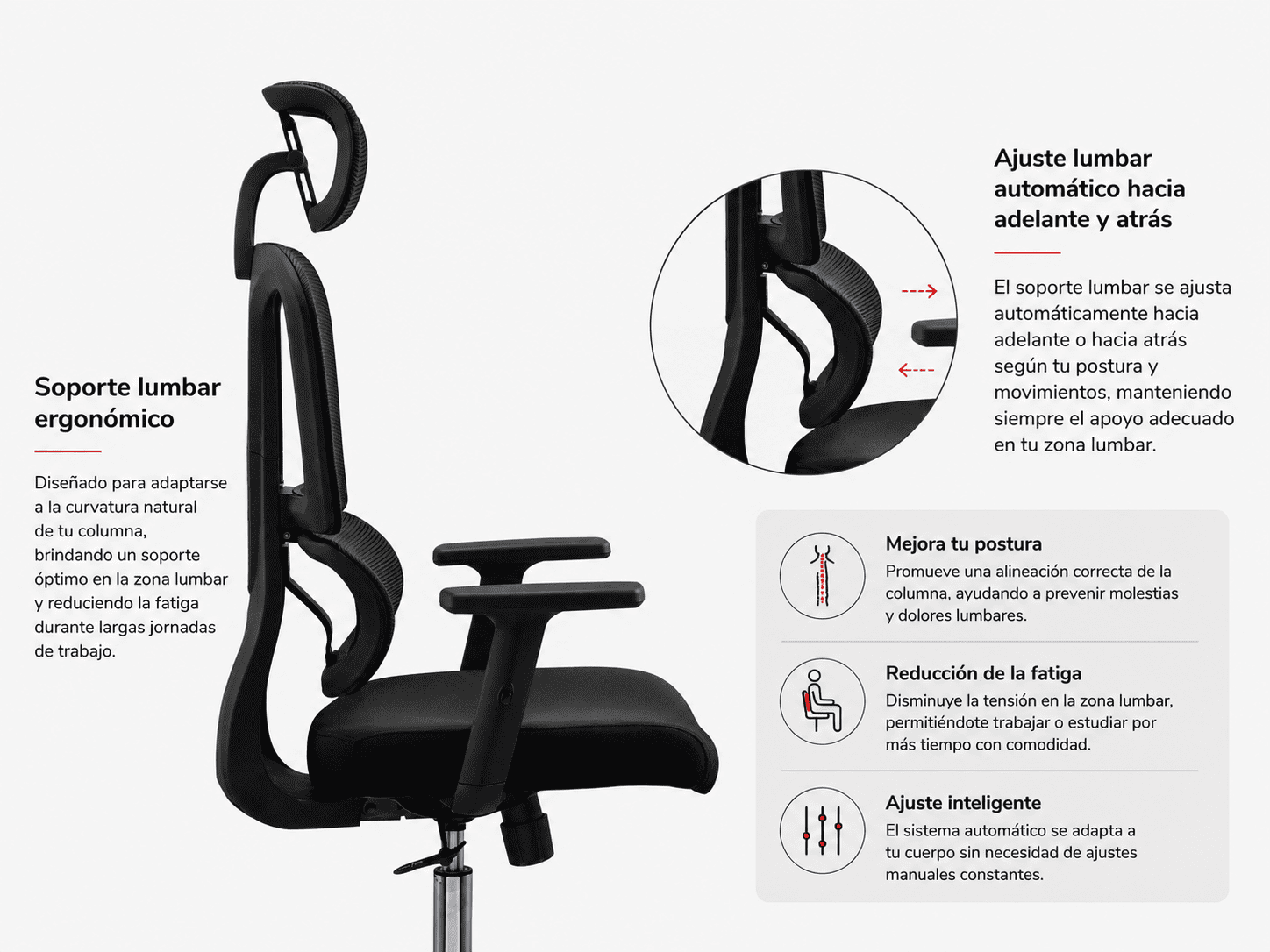 Silla de Oficina Ergonómica ErgoPro® GEN 3 (Gris)
