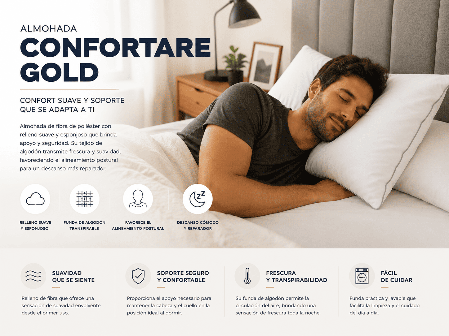 Almohada Confortare Gold