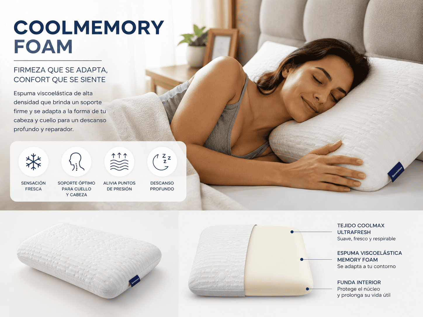 Almohada Cool Memory Foam