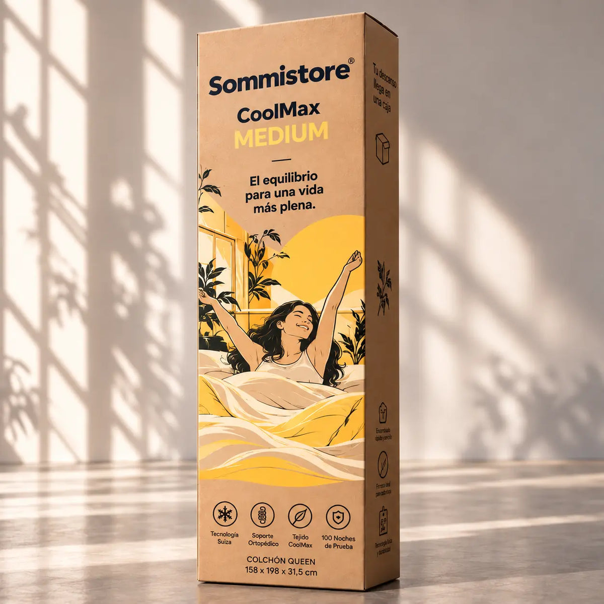 Colchon en caja espuma resortes sommistore uruguay colchones