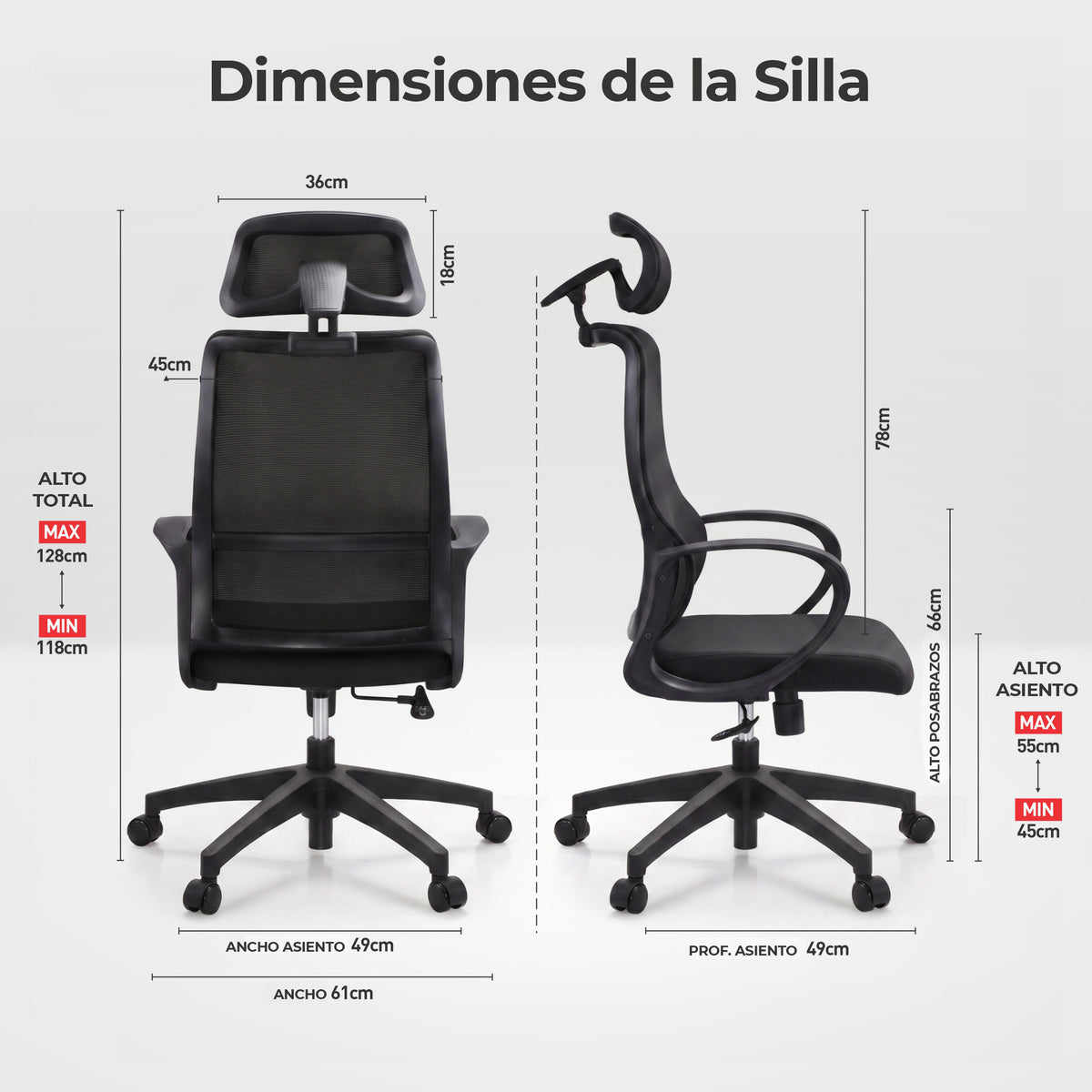 Silla de Oficina Ergonómica ErgoMax® GEN 3