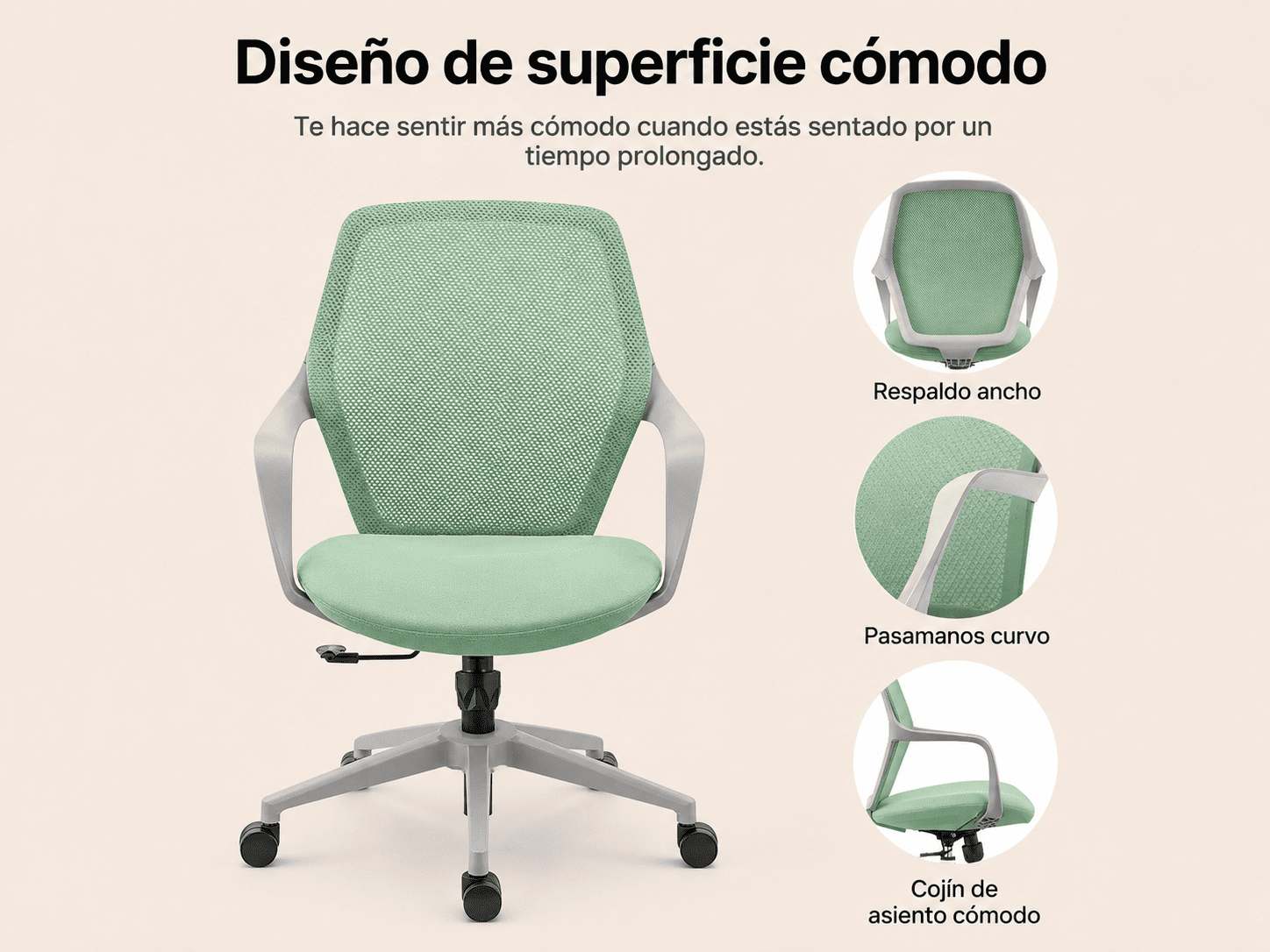 Silla de Oficina Ergonómica ErgoLife® GEN 3 (Verde)