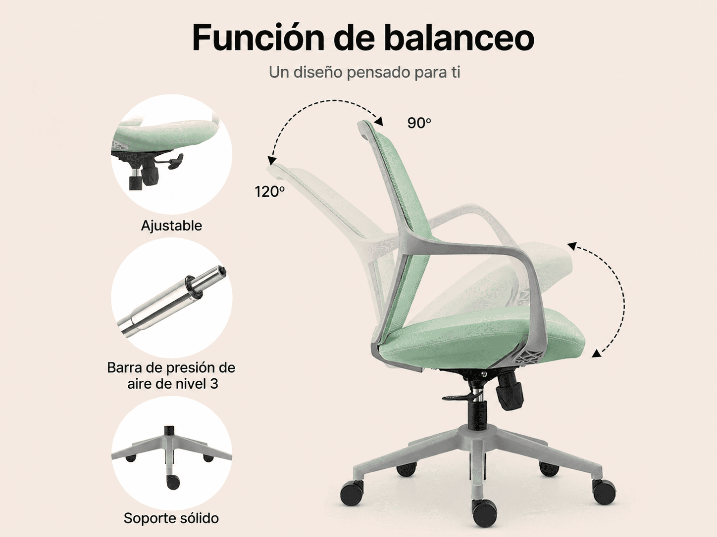 Silla de Oficina Ergonómica ErgoLife® GEN 3 (Verde)