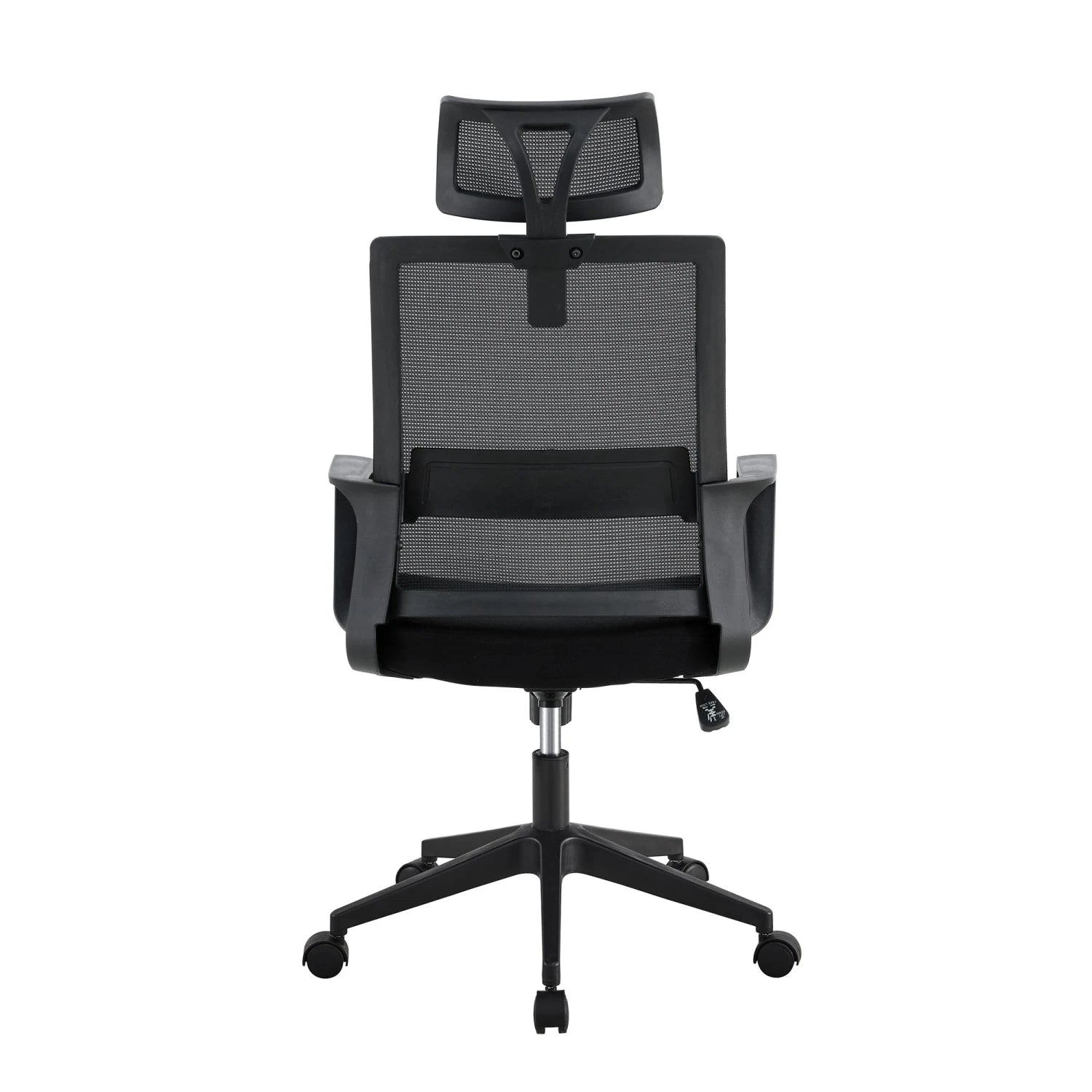 Parte posterior de la silla ergonómica ErgoRest con respaldo de malla resistente y estructura de soporte lumbar.