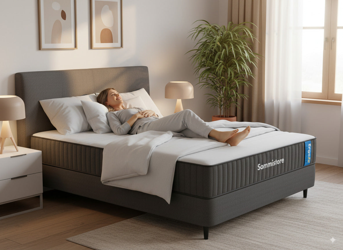 colchon sommier ergofit resortes espuma 2 plazas queen king sommistore uruguay