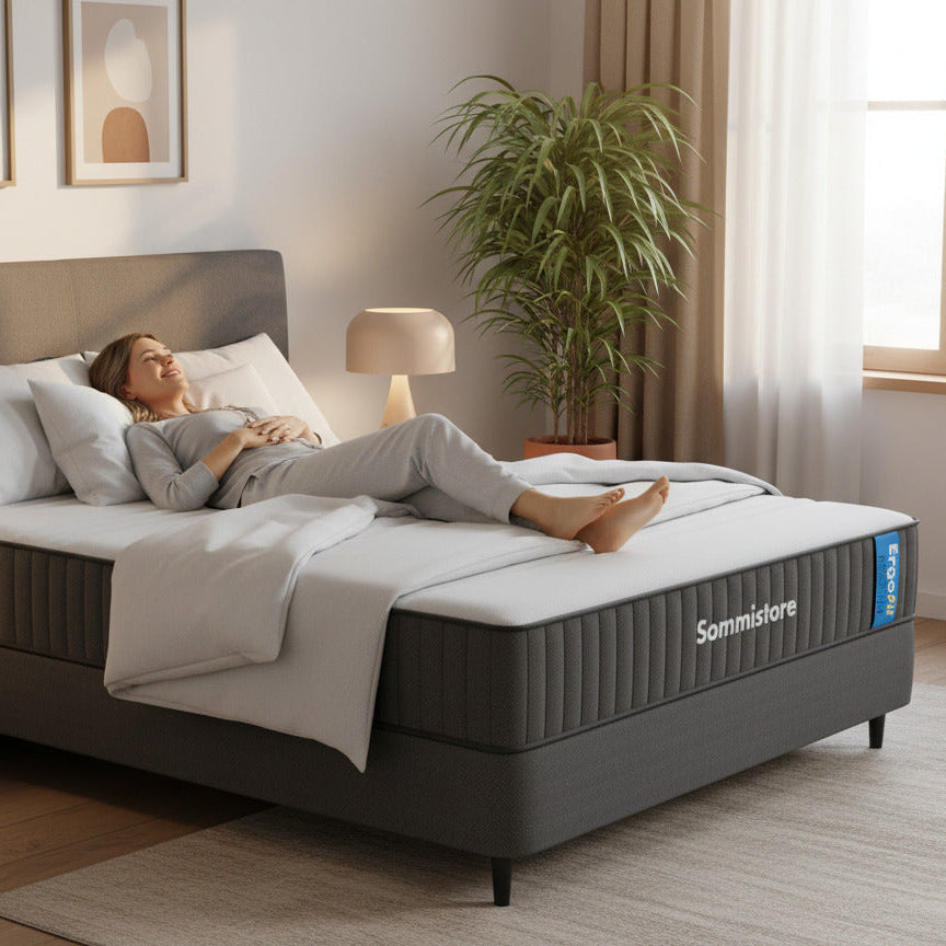 colchon sommier ergofit resortes espuma 2 plazas queen king sommistore uruguay