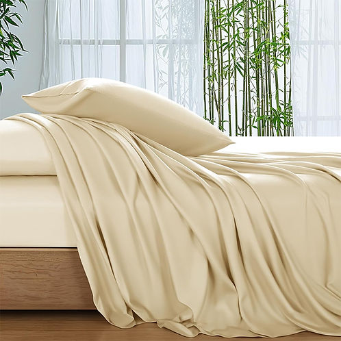 Juego de Sábanas de Bambú Orgánico Lyocell - Beige